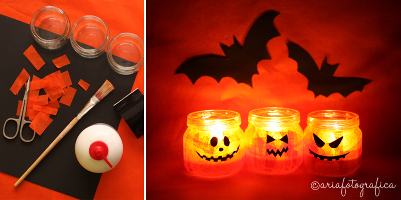 Candele di Halloween fai da te - ariafotografica